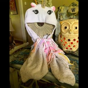 Justice girls Unicorn robe/ swimsuit cover up